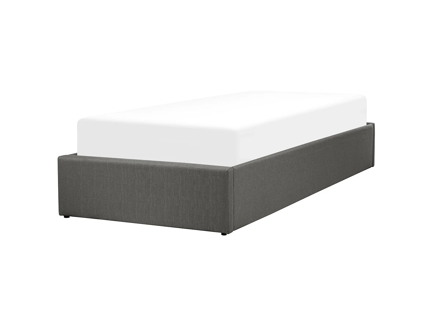Lit ottoman Tissu DINAN 90 x 200 cm Gris foncé