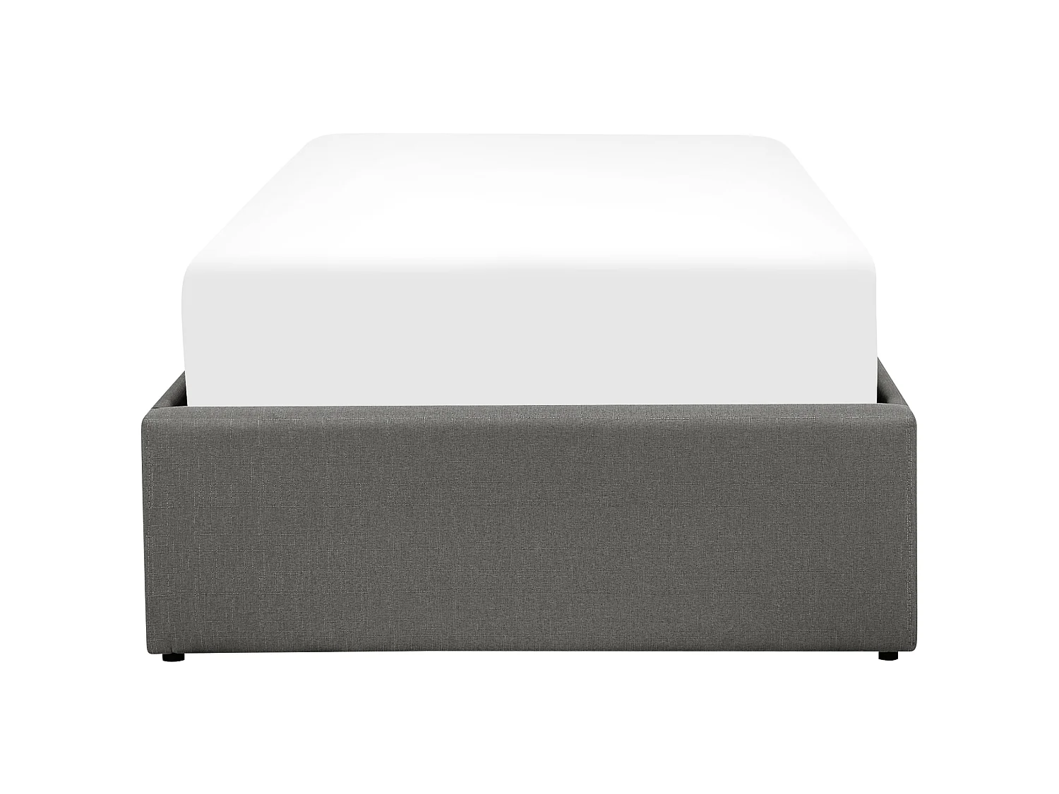 Lit ottoman Tissu DINAN 90 x 200 cm Gris foncé