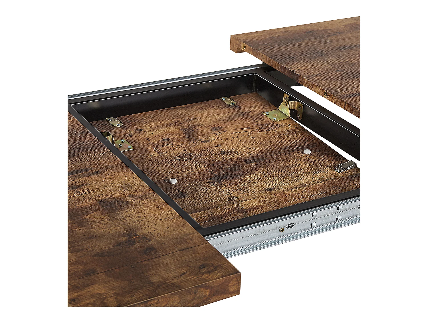 Table de salle à manger extensible HARLOW Marron foncé 140/180 cm 90 cm