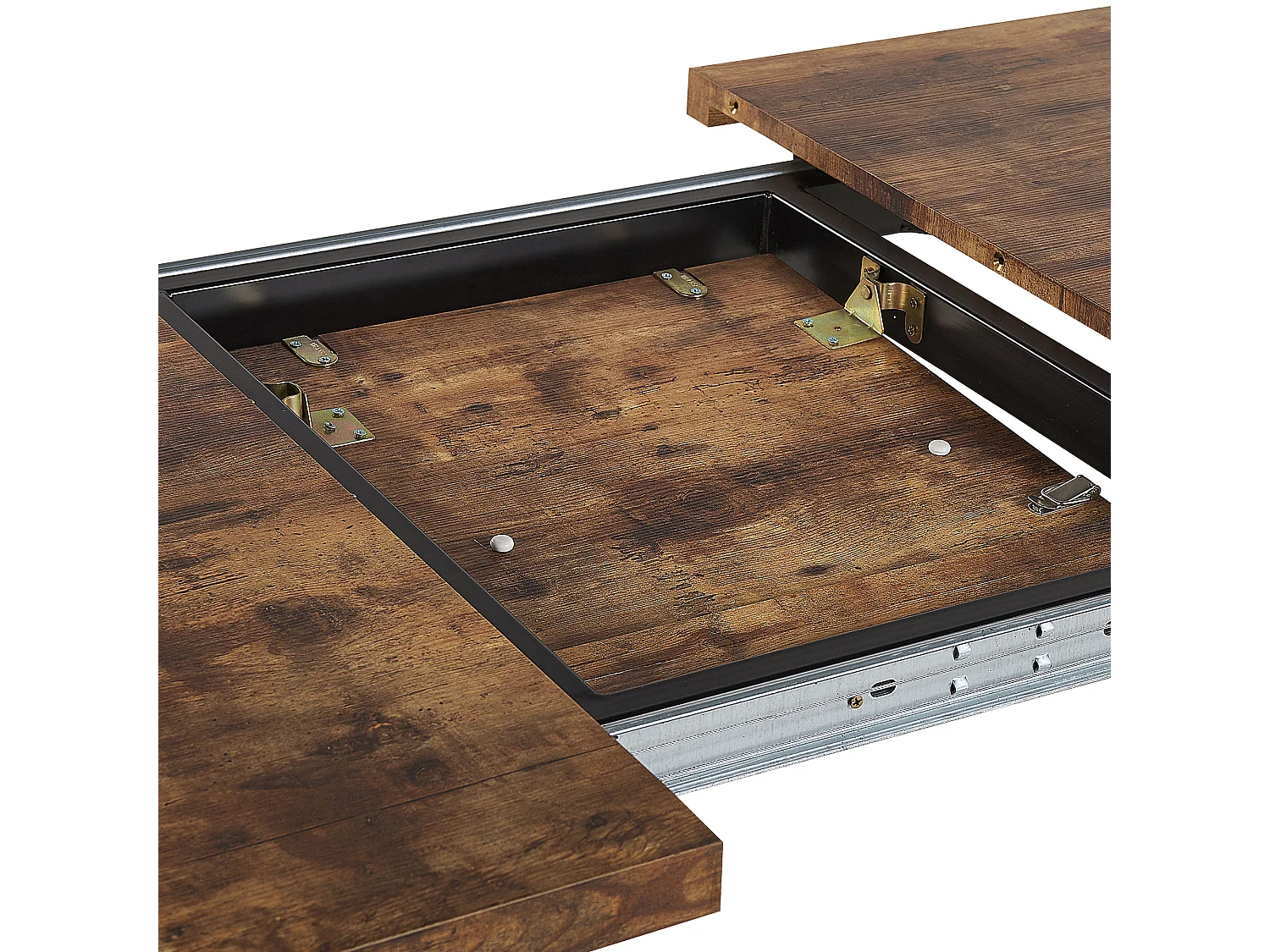 Table de salle à manger extensible HARLOW Marron foncé 140/180 cm 90 cm