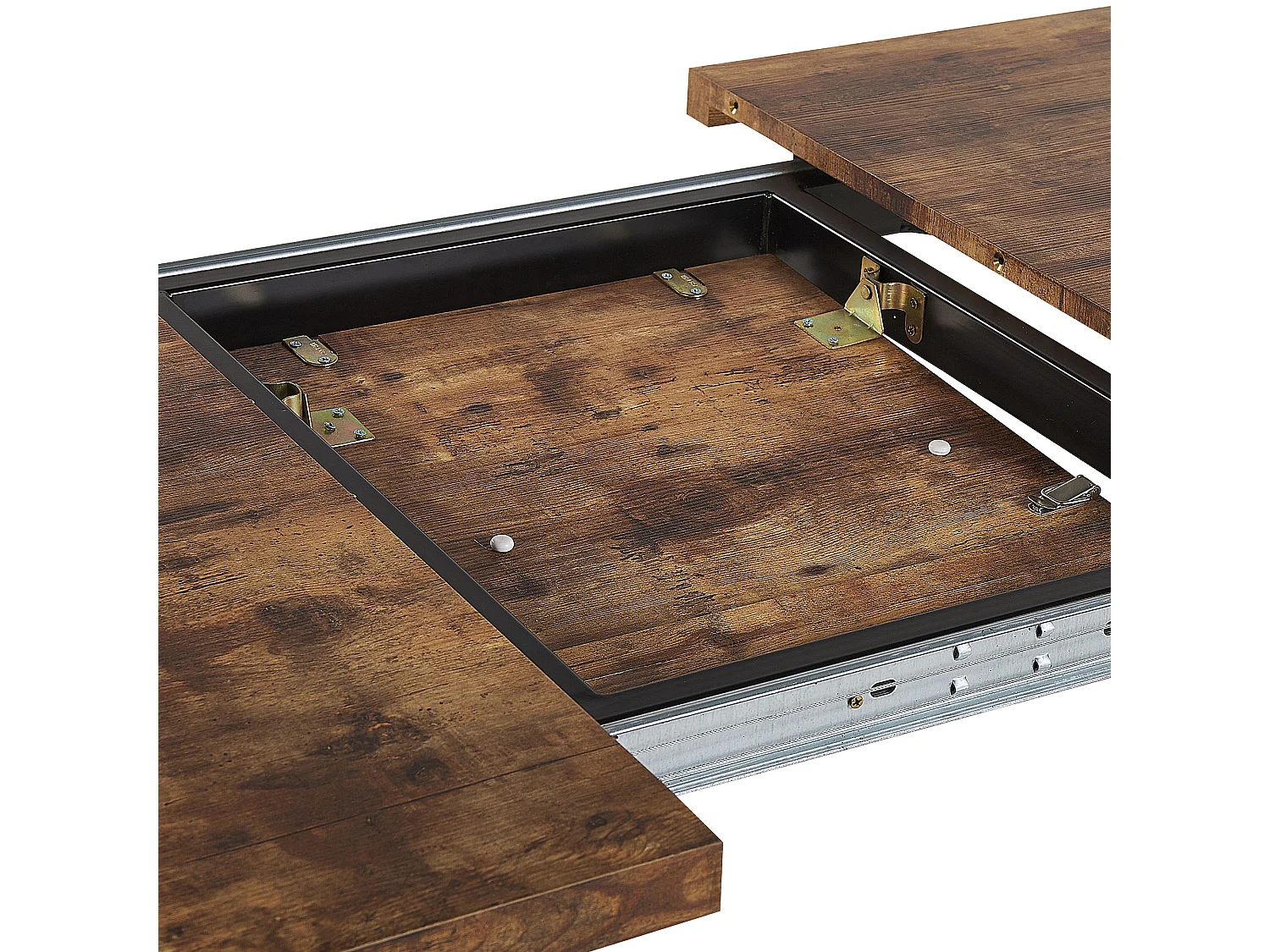 Table de salle à manger extensible HARLOW Marron foncé 140/180 cm 90 cm