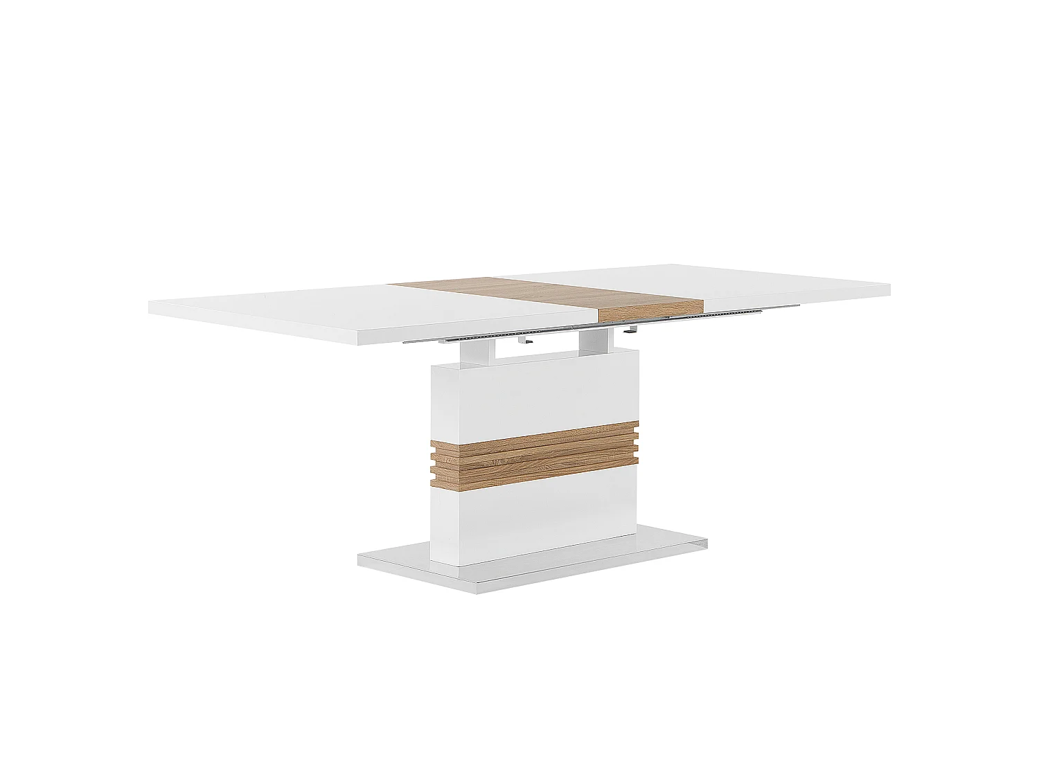 Table de salle à manger extensible SANTANA Blanc 160/200 cm 90 cm