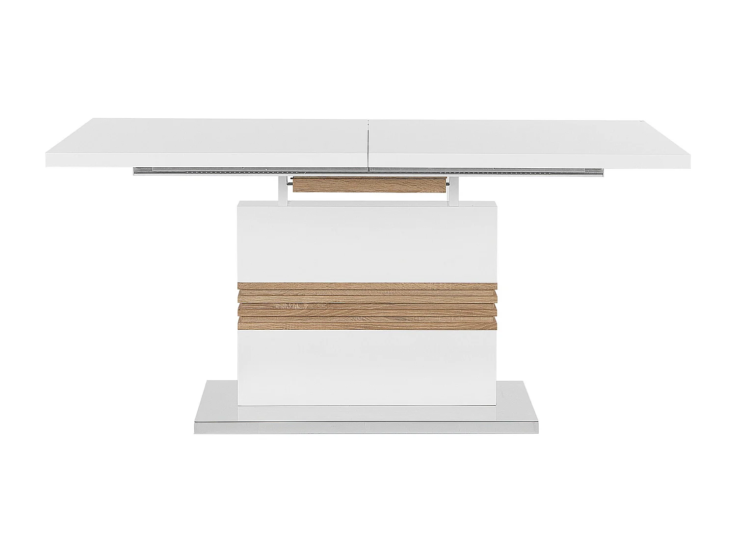 Table de salle à manger extensible SANTANA Blanc 160/200 cm 90 cm