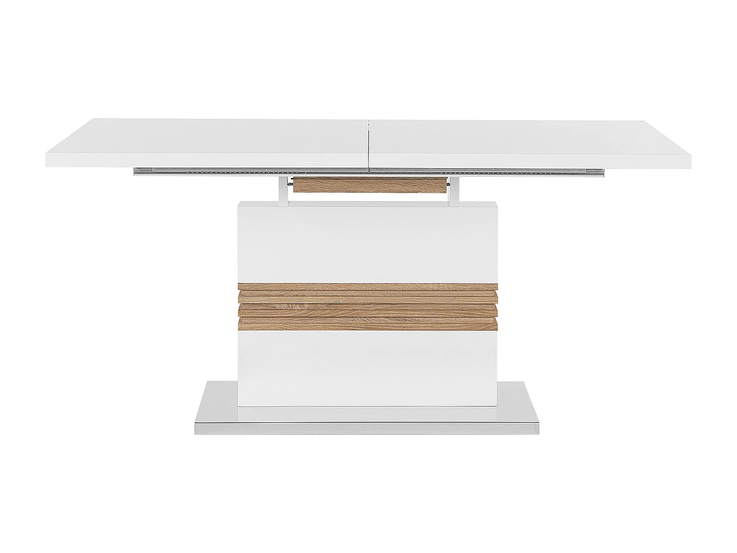 Table de salle à manger extensible SANTANA Blanc 160/200 cm 90 cm