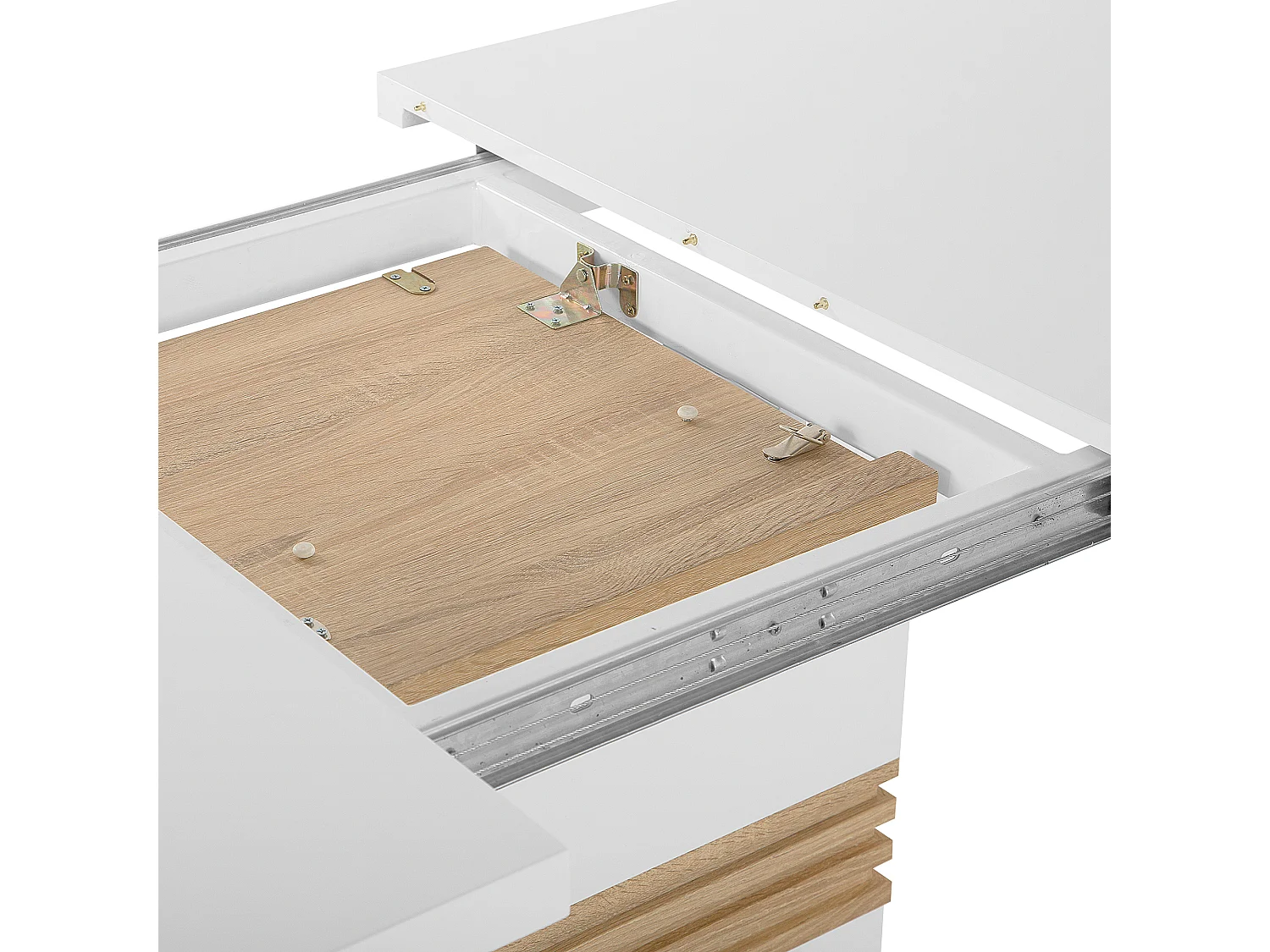 Table de salle à manger extensible SANTANA Blanc 160/200 cm 90 cm
