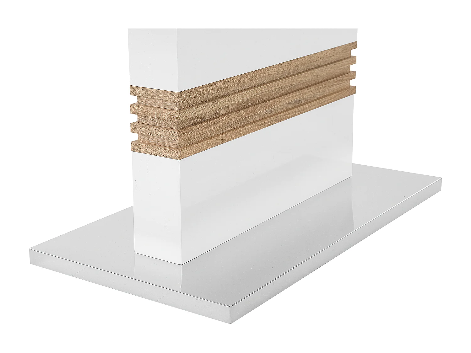 Table de salle à manger extensible SANTANA Blanc 160/200 cm 90 cm