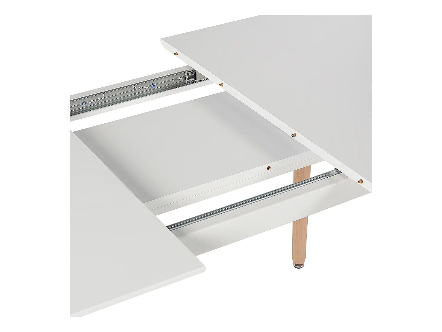 Tavolo da pranzo estensibile MIRABEL Bianco 120/150 cm 80 cm