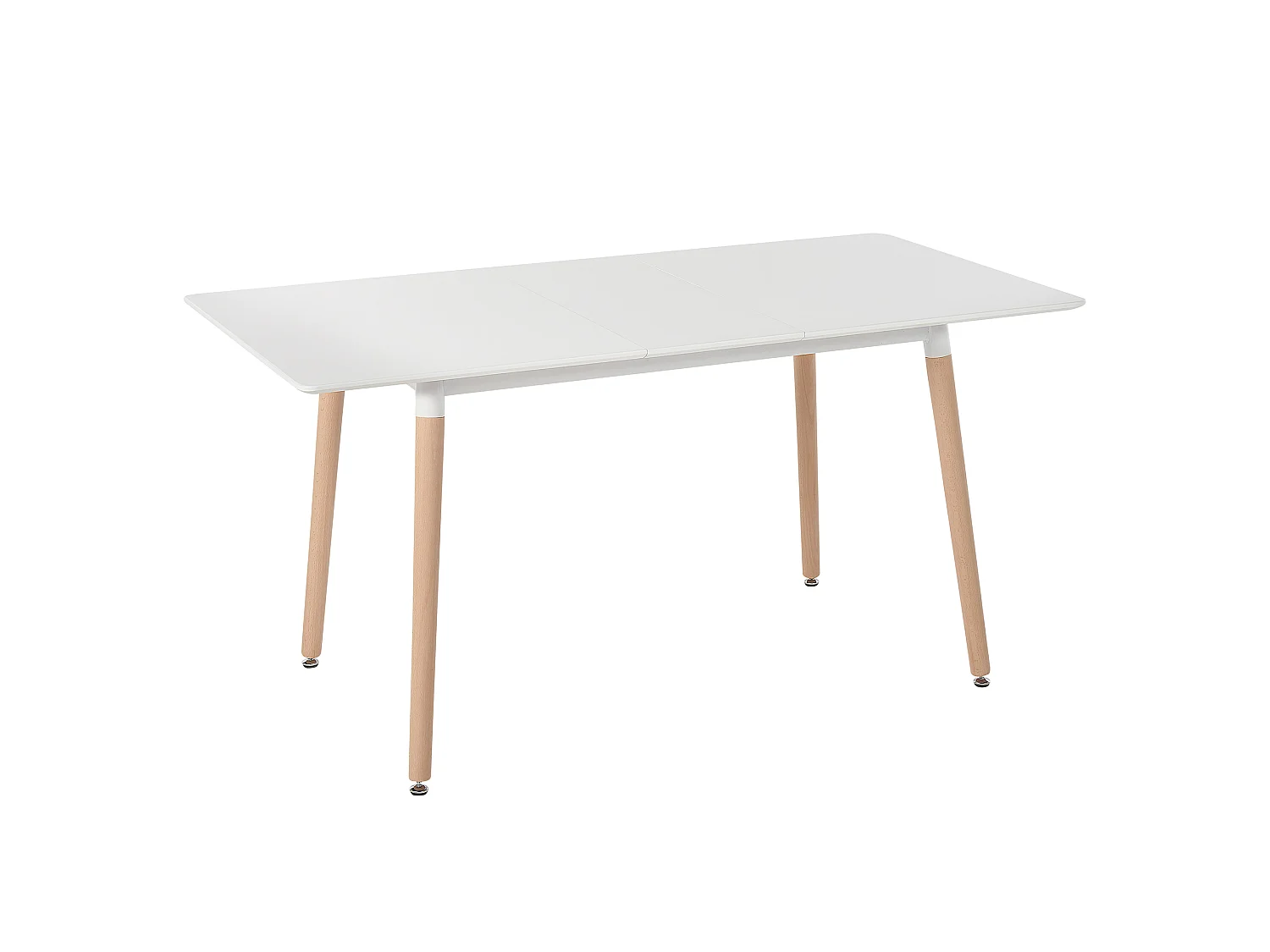Table de salle à manger extensible MIRABEL Blanc 120/150 cm 80 cm