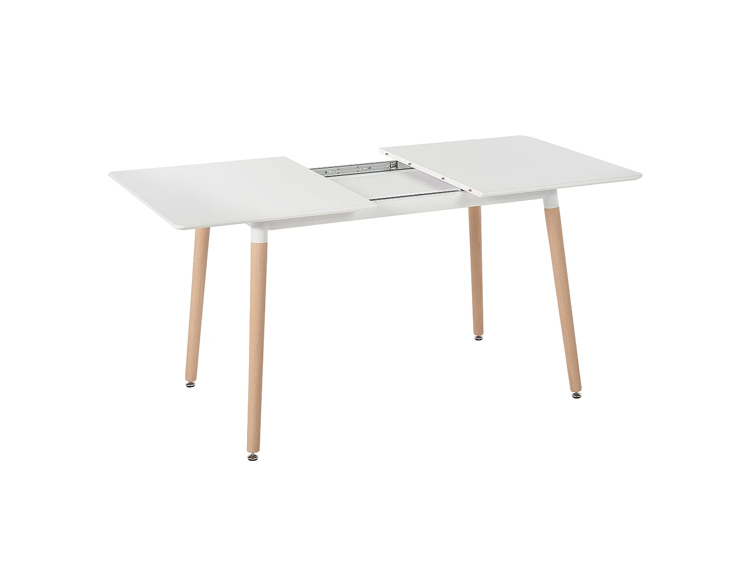 Table de salle à manger extensible MIRABEL Blanc 120/150 cm 80 cm