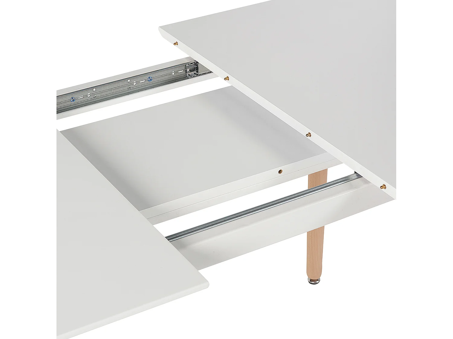 Table de salle à manger extensible MIRABEL Blanc 120/150 cm 80 cm