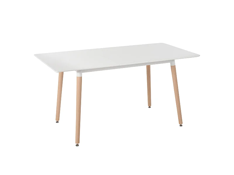 Table de salle à manger extensible MIRABEL Blanc 120/150 cm 80 cm