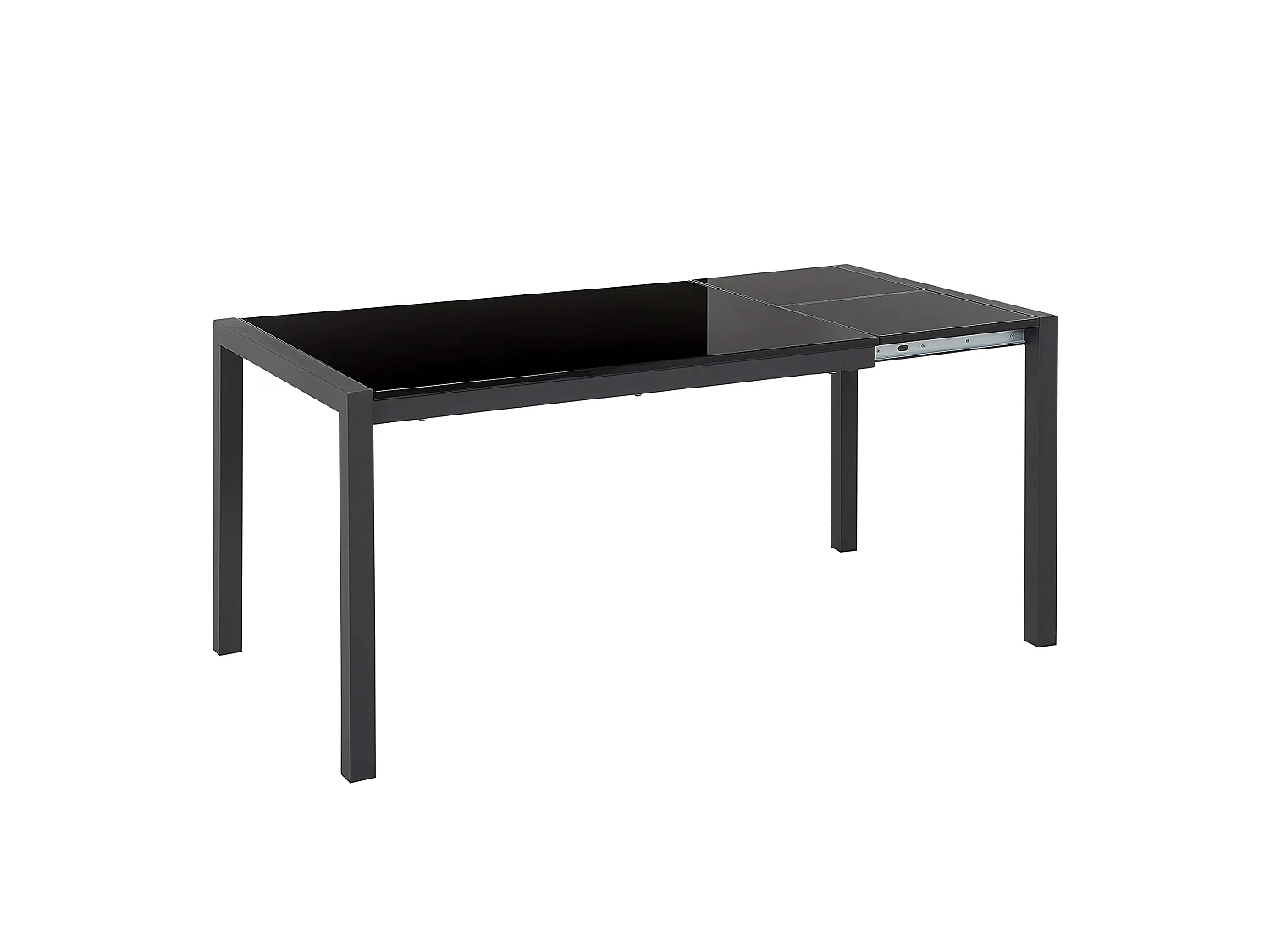 Mesa de jantar extensível GRANADA Preto 120/160 cm 80 cm