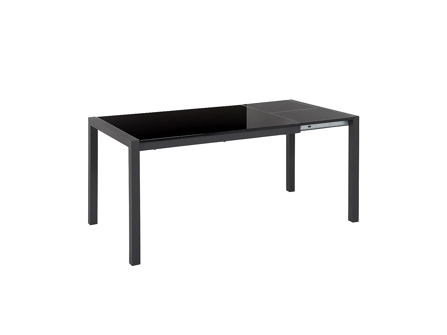 Table de salle à manger extensible GRANADA Noir 120/160 cm 80 cm