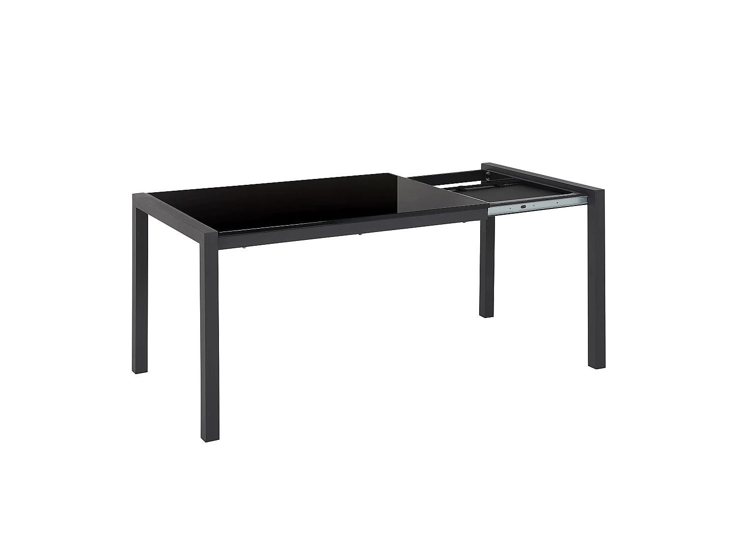 Table de salle à manger extensible GRANADA Noir 120/160 cm 80 cm