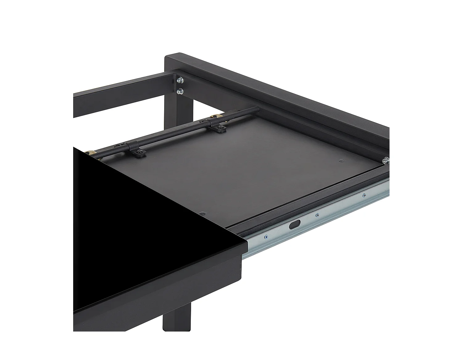 Table de salle à manger extensible GRANADA Noir 120/160 cm 80 cm