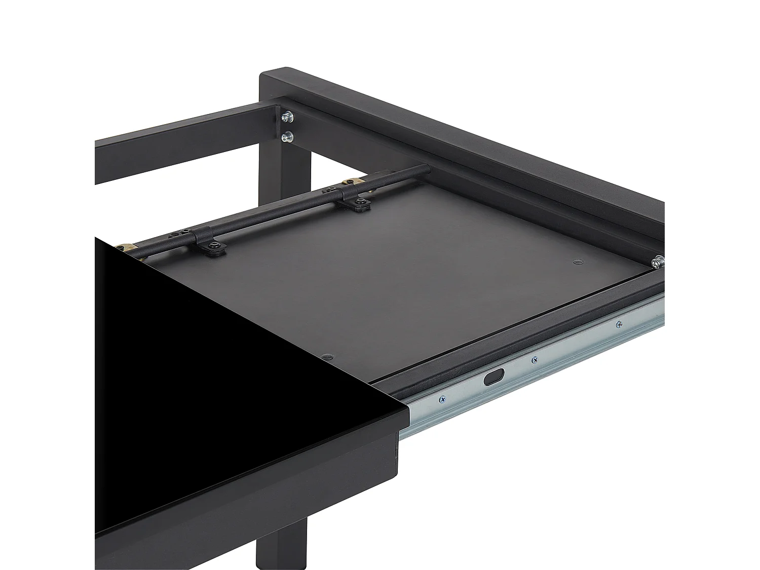 Esstisch schwarz 120/160 x 80 cm ausziehbar für 6 Personen modern Granada