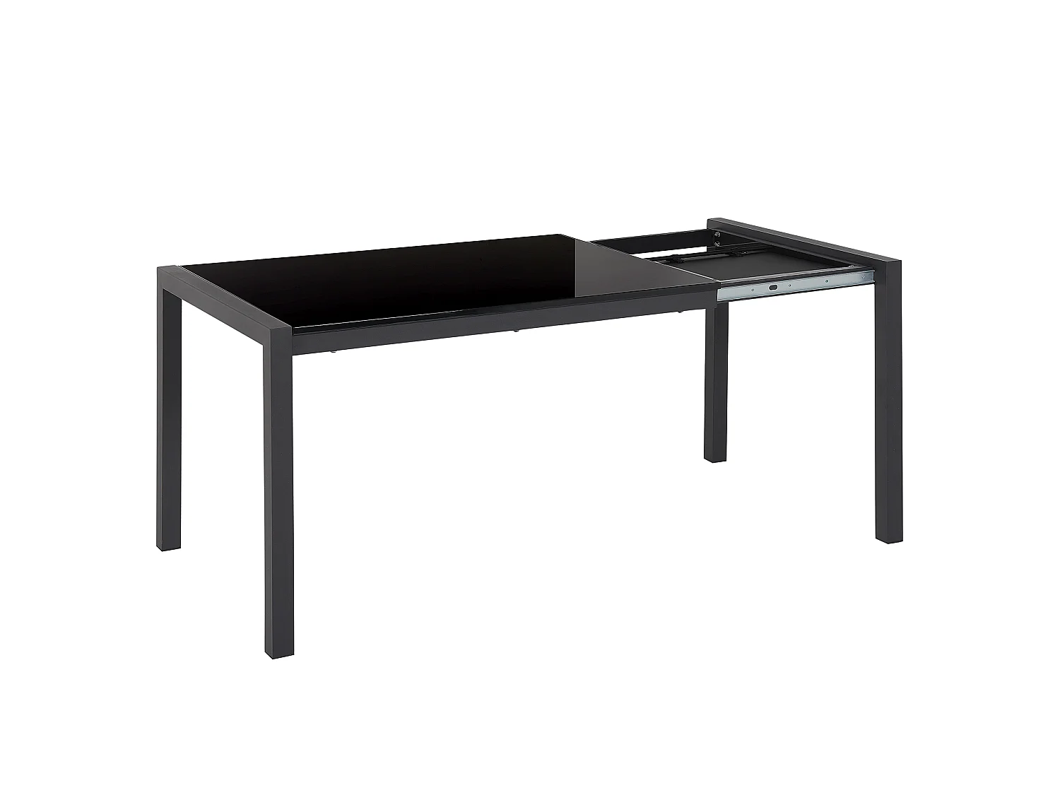 Tavolo da pranzo estensibile GRANADA Nero 120/160 cm 80 cm