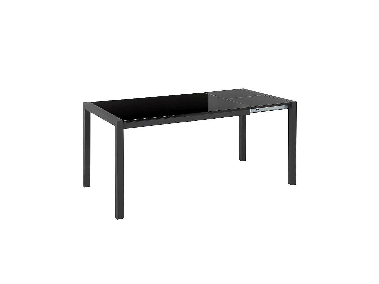 Esstisch schwarz 120/160 x 80 cm ausziehbar für 6 Personen modern Granada