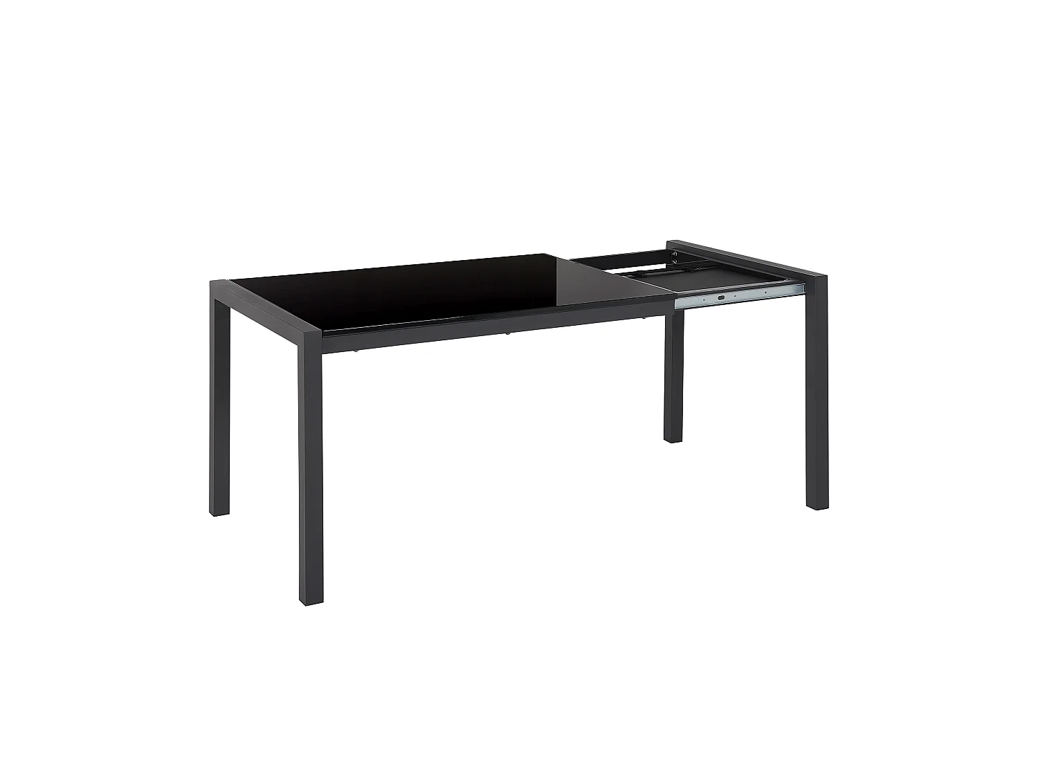 Esstisch schwarz 120/160 x 80 cm ausziehbar für 6 Personen modern Granada