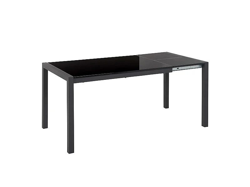 Table de salle à manger extensible GRANADA Noir 120/160 cm 80 cm