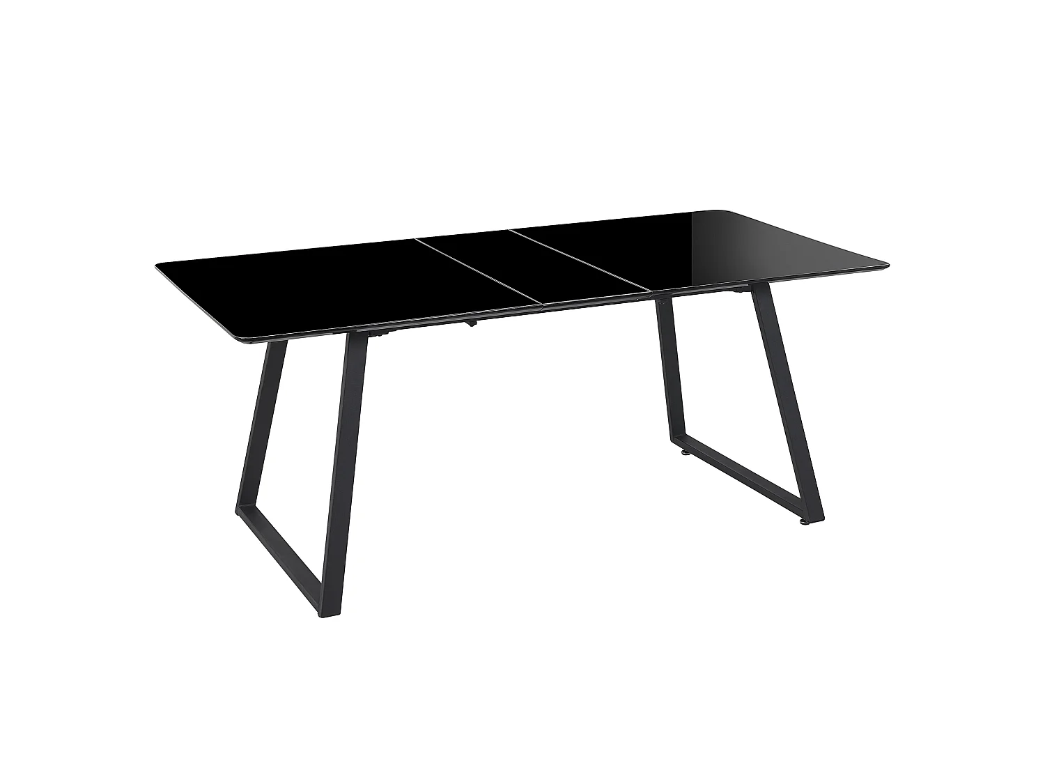 Table de salle à manger extensible TOURAN Noir 150/180 cm 90 cm
