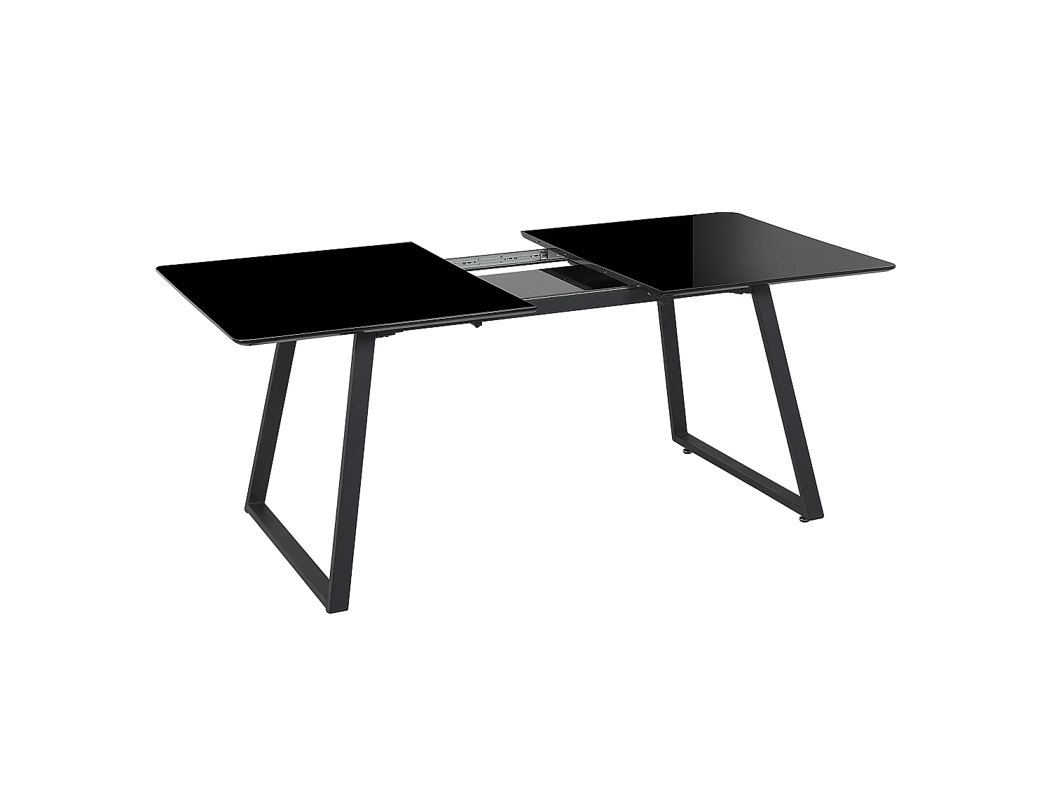 Table de salle à manger extensible TOURAN Noir 150/180 cm 90 cm