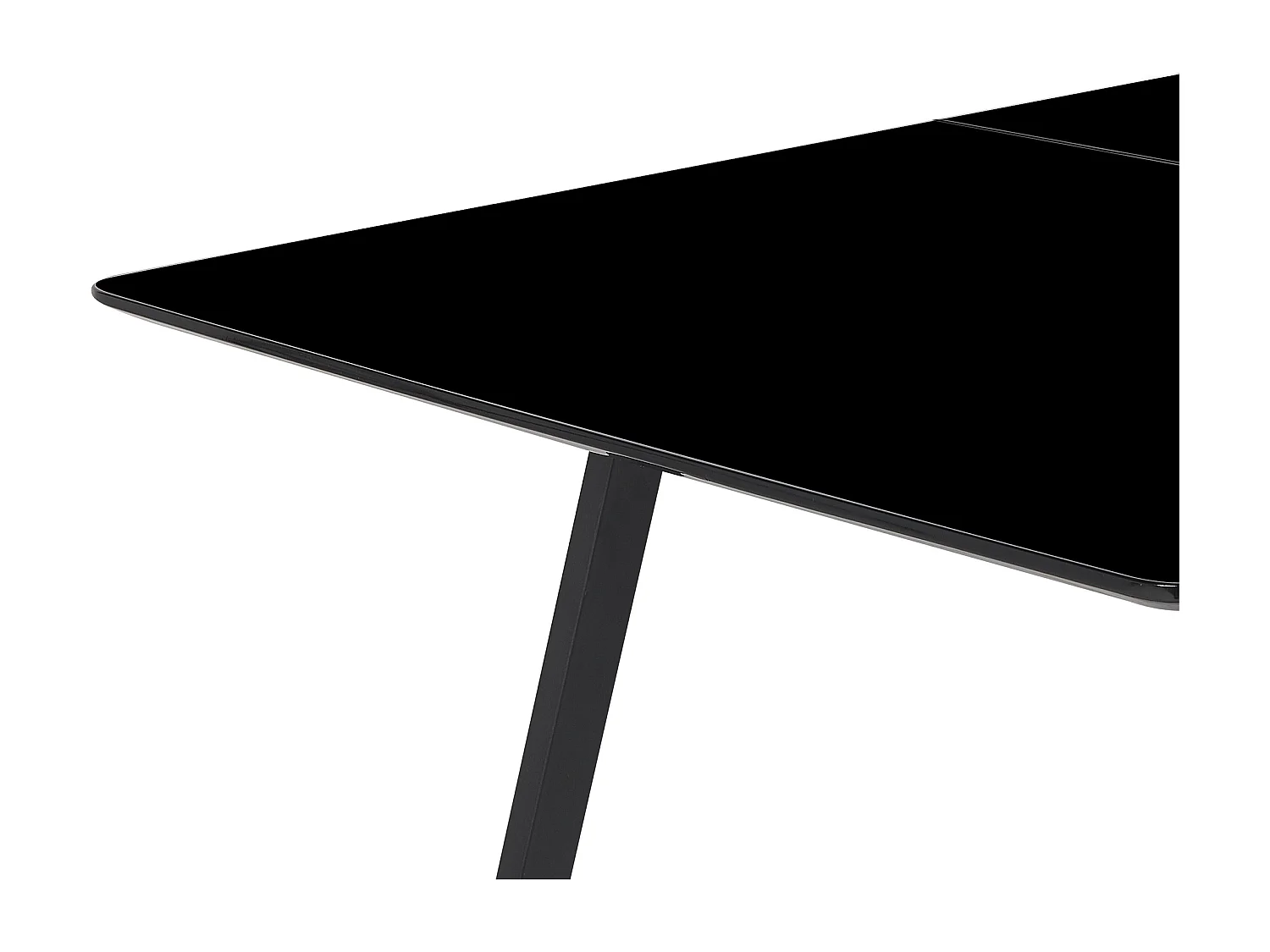 Table de salle à manger extensible TOURAN Noir 150/180 cm 90 cm