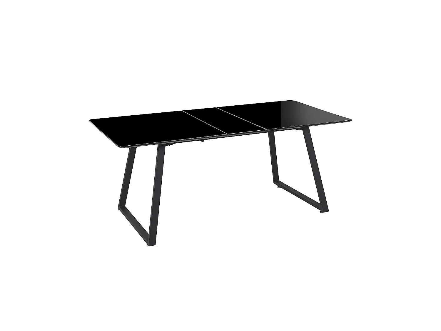 Table de salle à manger extensible TOURAN Noir 150/180 cm 90 cm