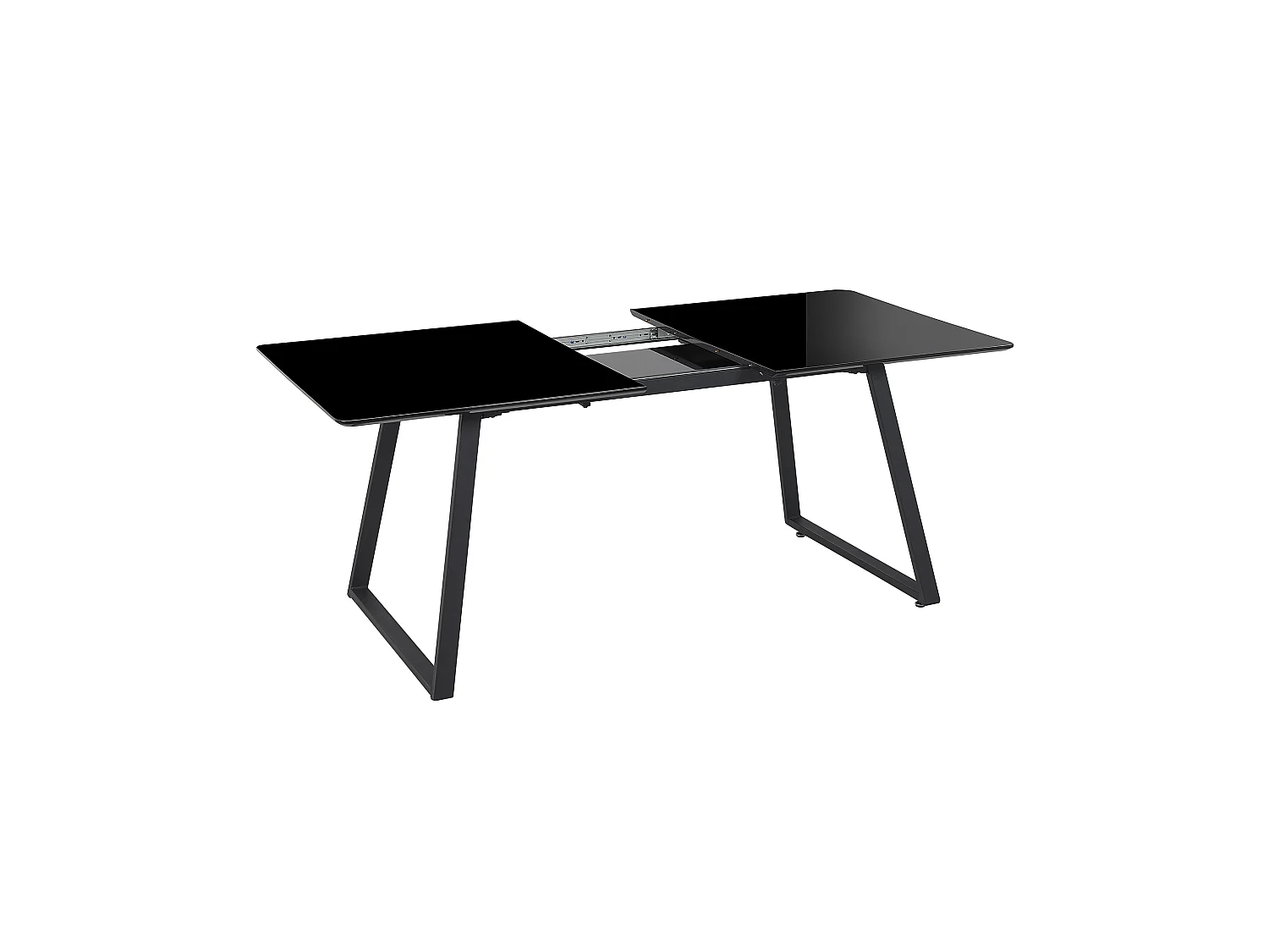 Table de salle à manger extensible TOURAN Noir 150/180 cm 90 cm
