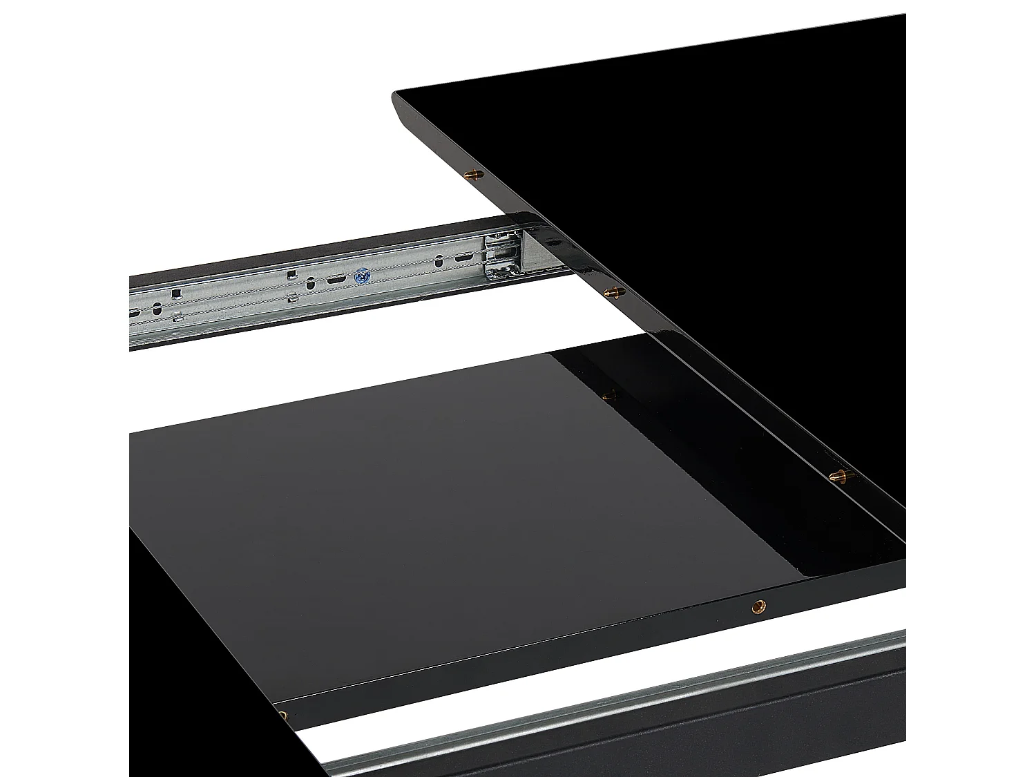 Table de salle à manger extensible TOURAN Noir 150/180 cm 90 cm