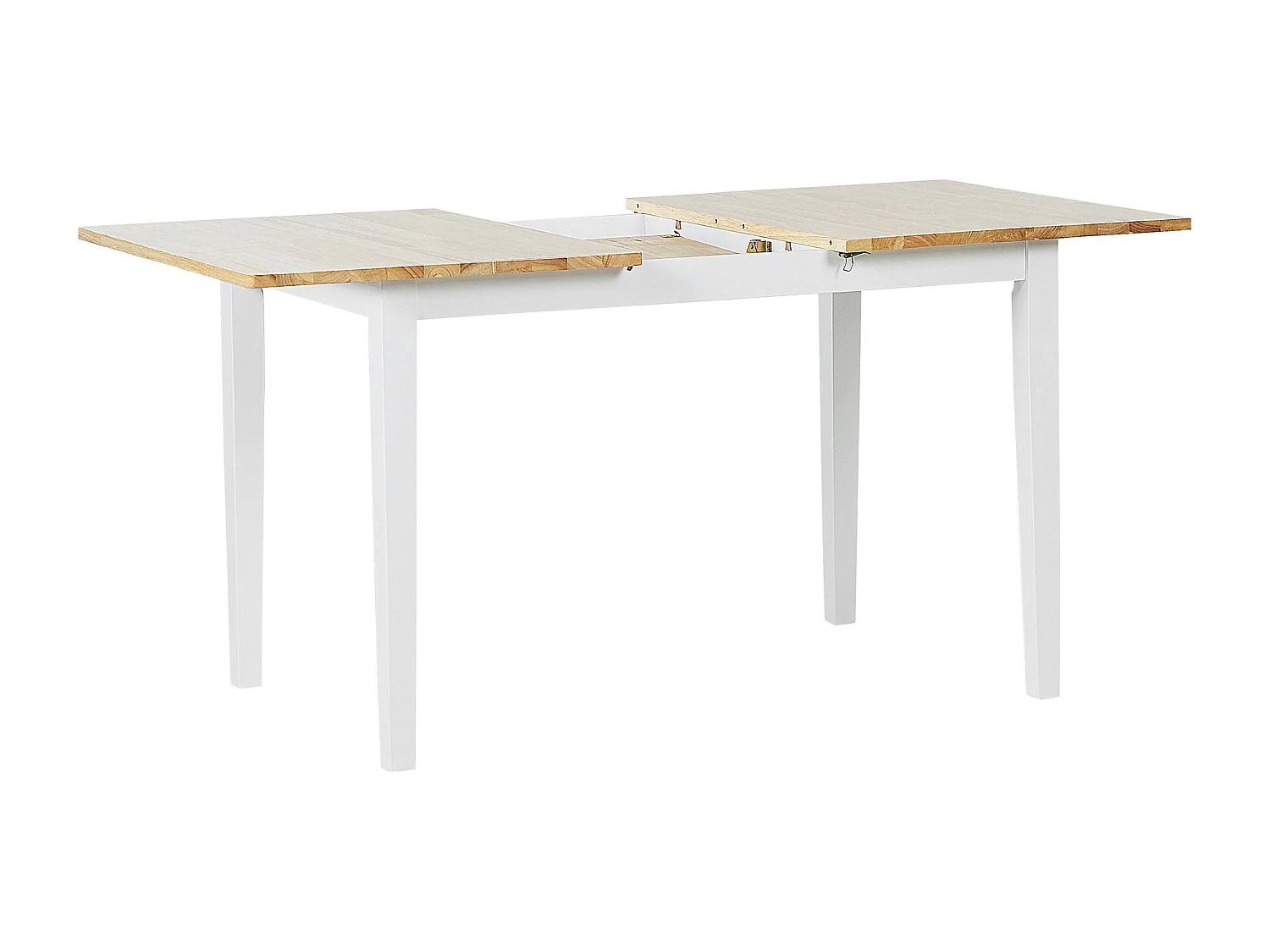 Eettafel uitschuifbaar HOUSTON Bruin/wit 120/150 cm 80 cm Hout