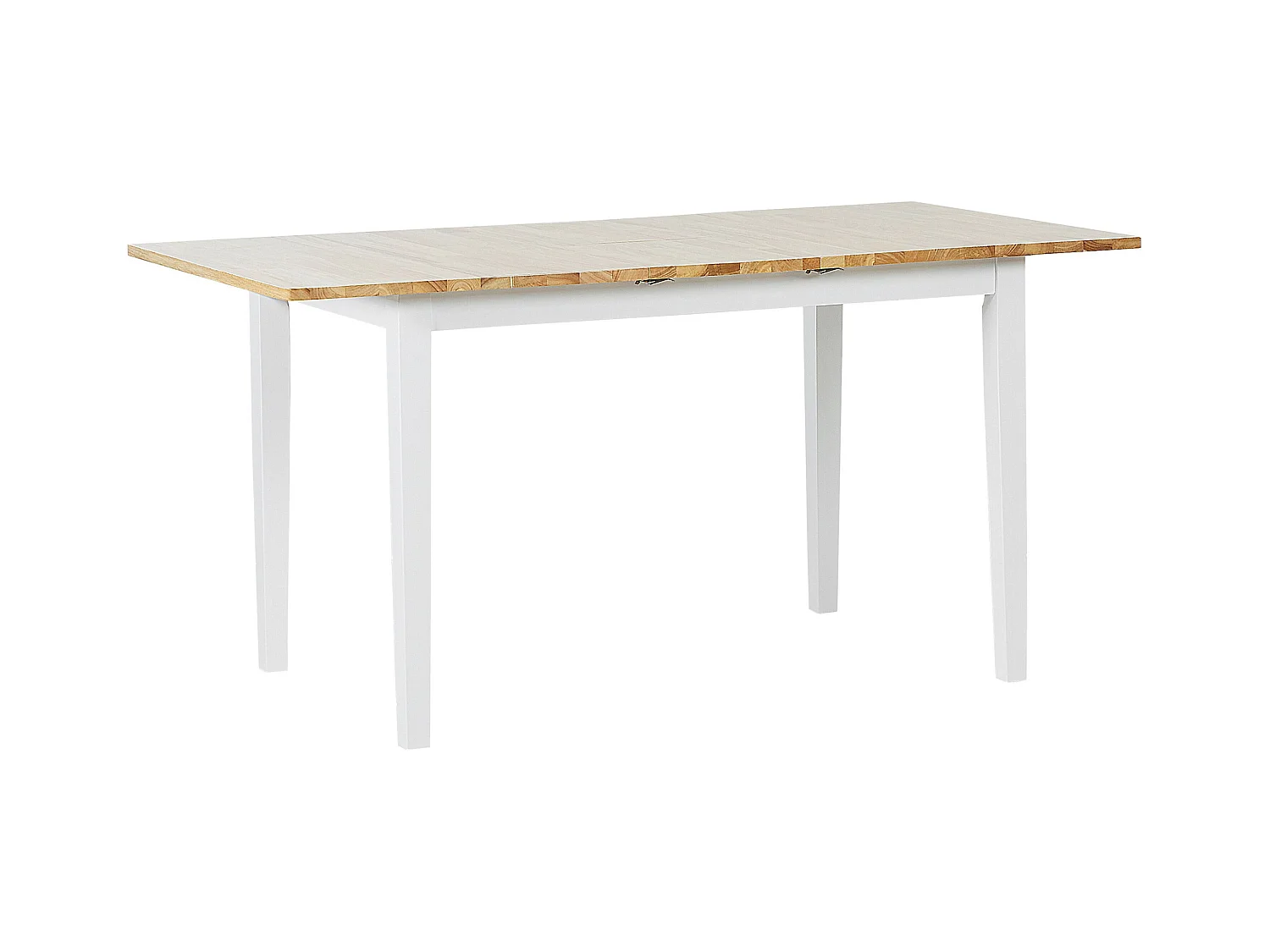 Table de salle à manger extensible HOUSTON Marron/blanc 120/150 cm 80 cm Bois