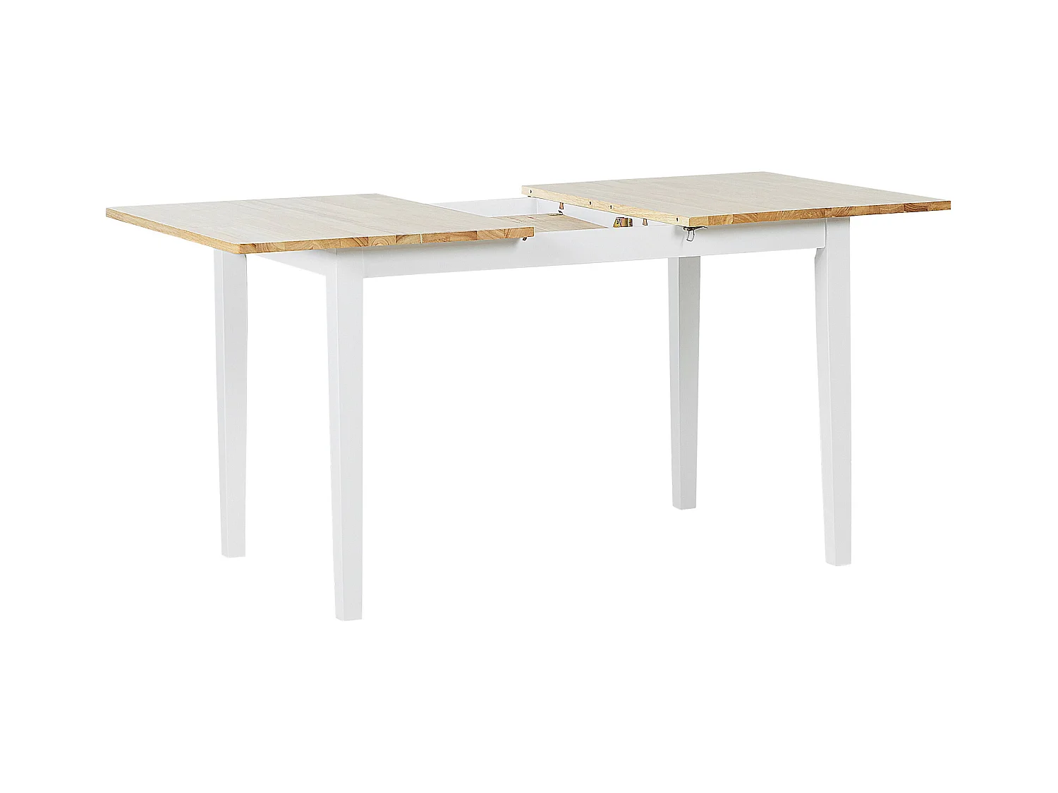 Table de salle à manger extensible HOUSTON Marron/blanc 120/150 cm 80 cm Bois