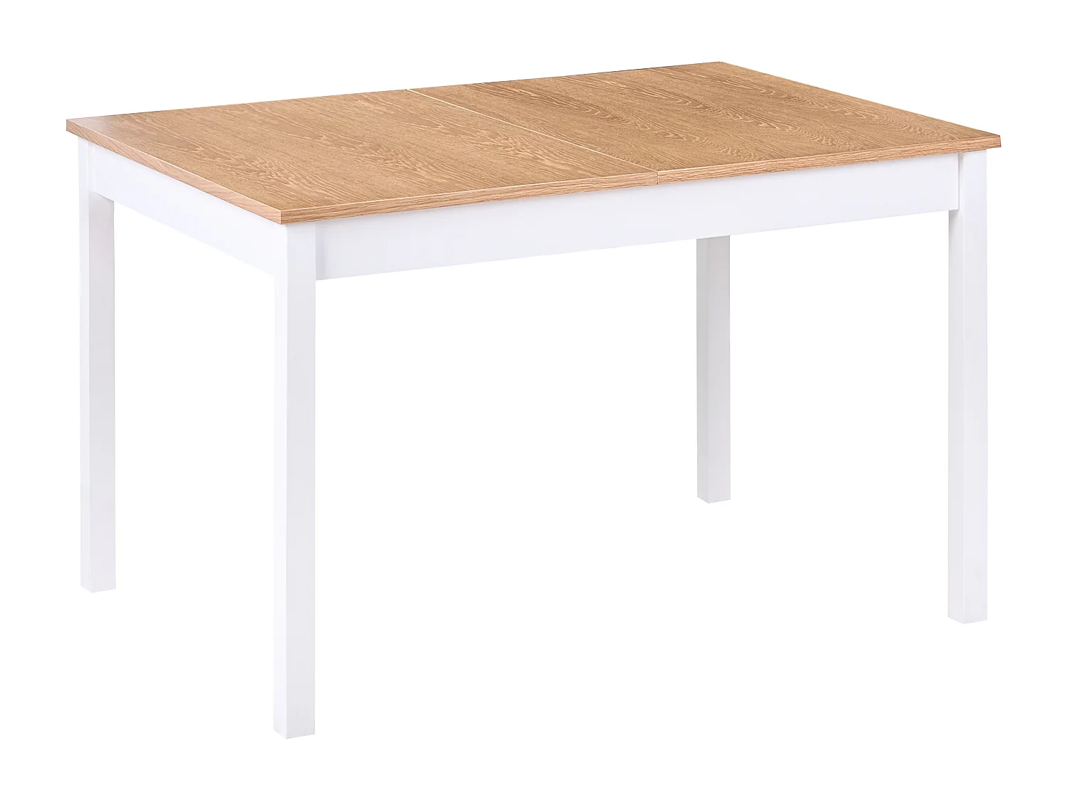 Table de salle à manger extensible HOUSTON Marron clair/blanc 120/150 cm 90 cm Bois de pin