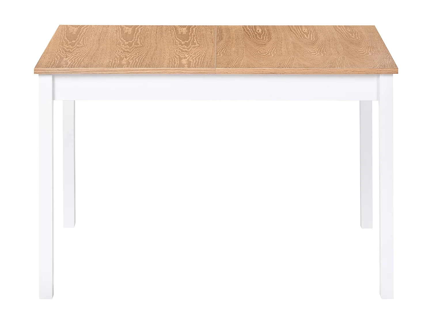 Table de salle à manger extensible HOUSTON Marron clair/blanc 120/150 cm 90 cm Bois de pin