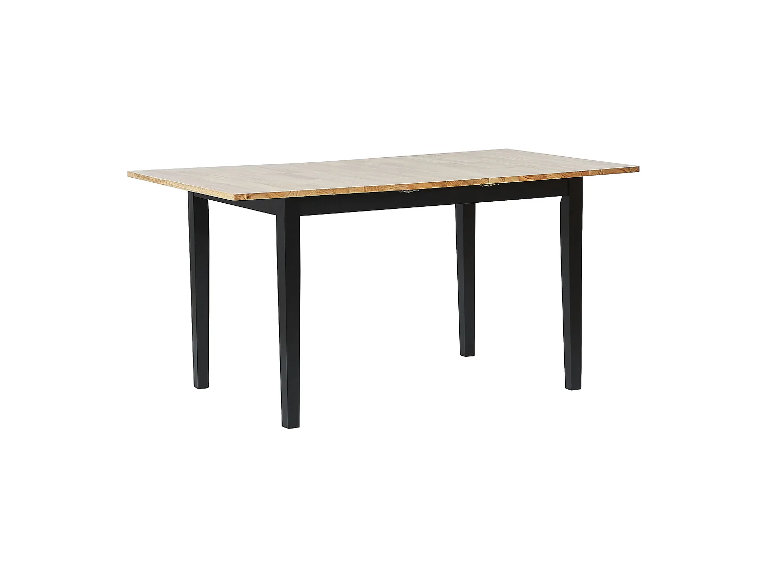 Table de salle à manger extensible HOUSTON Marron/noir 120/150 cm 80 cm Bois