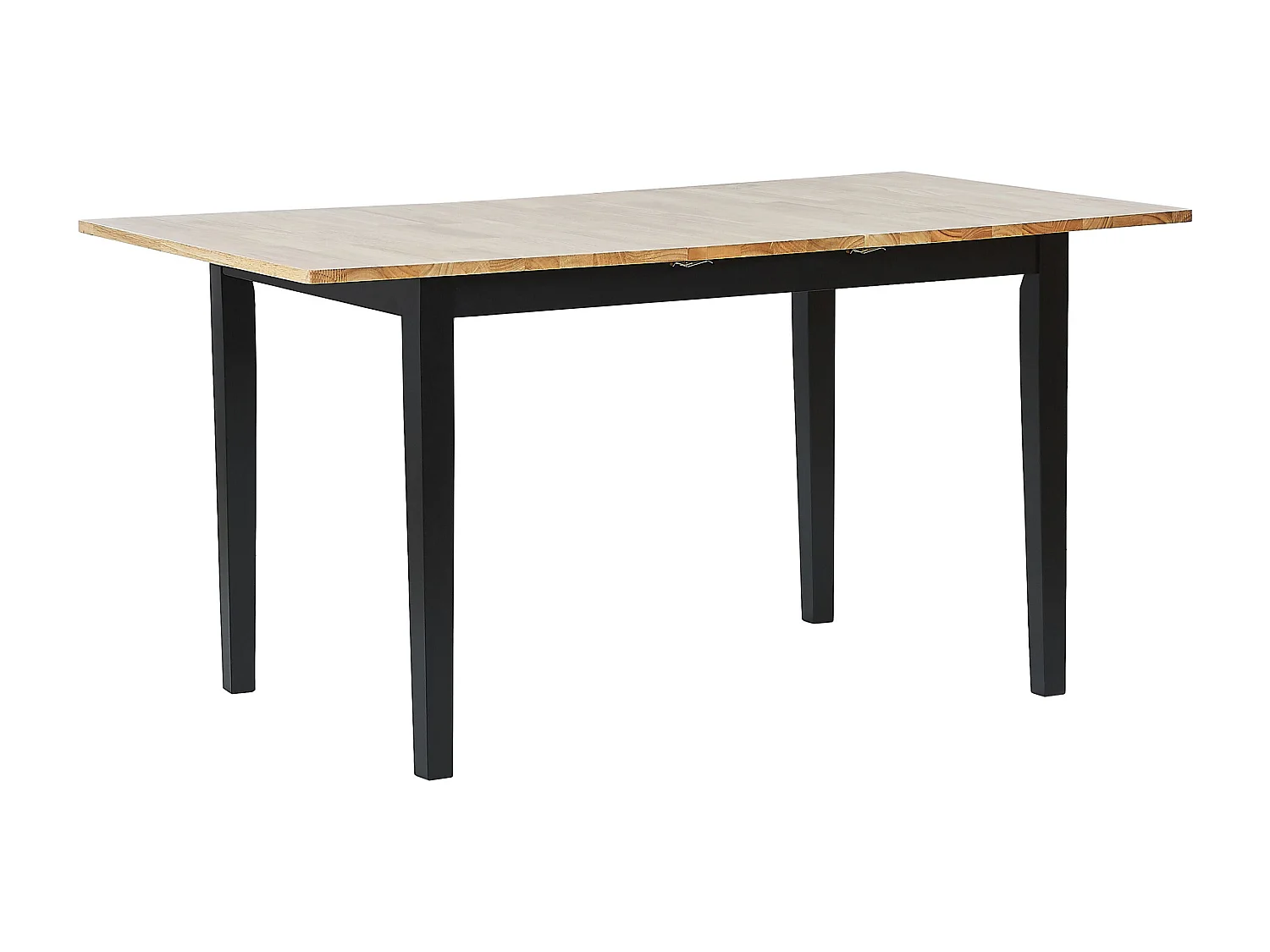 Table de salle à manger extensible HOUSTON Marron/noir 120/150 cm 80 cm Bois