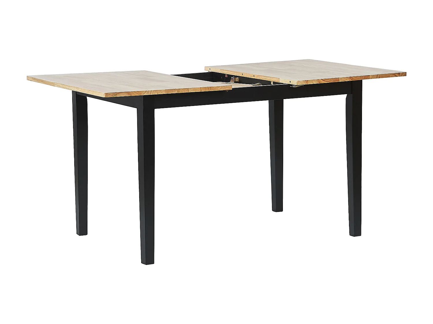Table de salle à manger extensible HOUSTON Marron/noir 120/150 cm 80 cm Bois