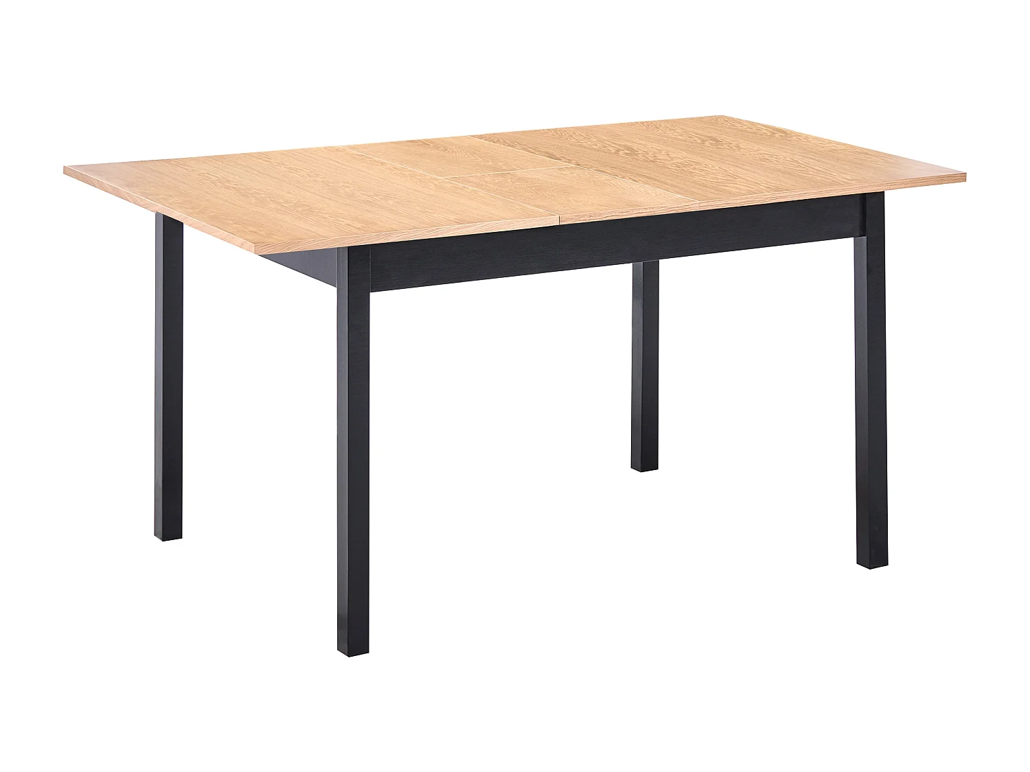 Eettafel uitschuifbaar HOUSTON Bruin/zwart 120/150 cm 80 cm Hout