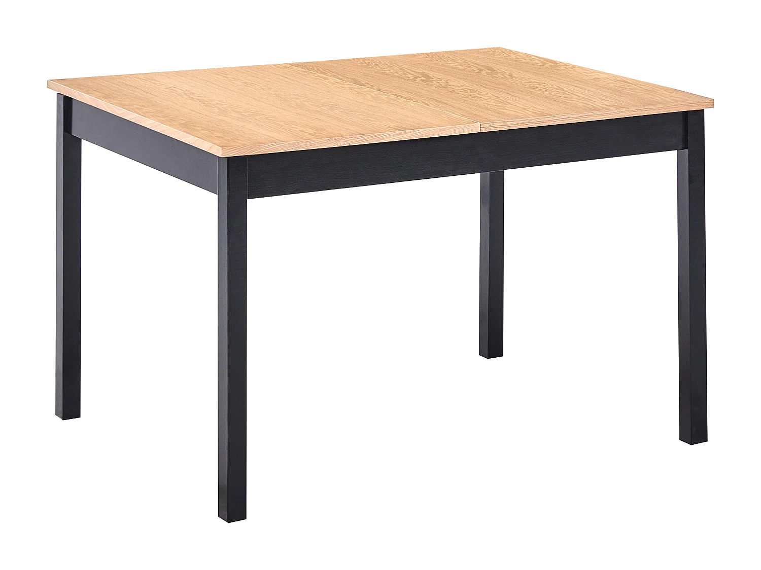 Eettafel uitschuifbaar HOUSTON Bruin/zwart 120/150 cm 80 cm Hout