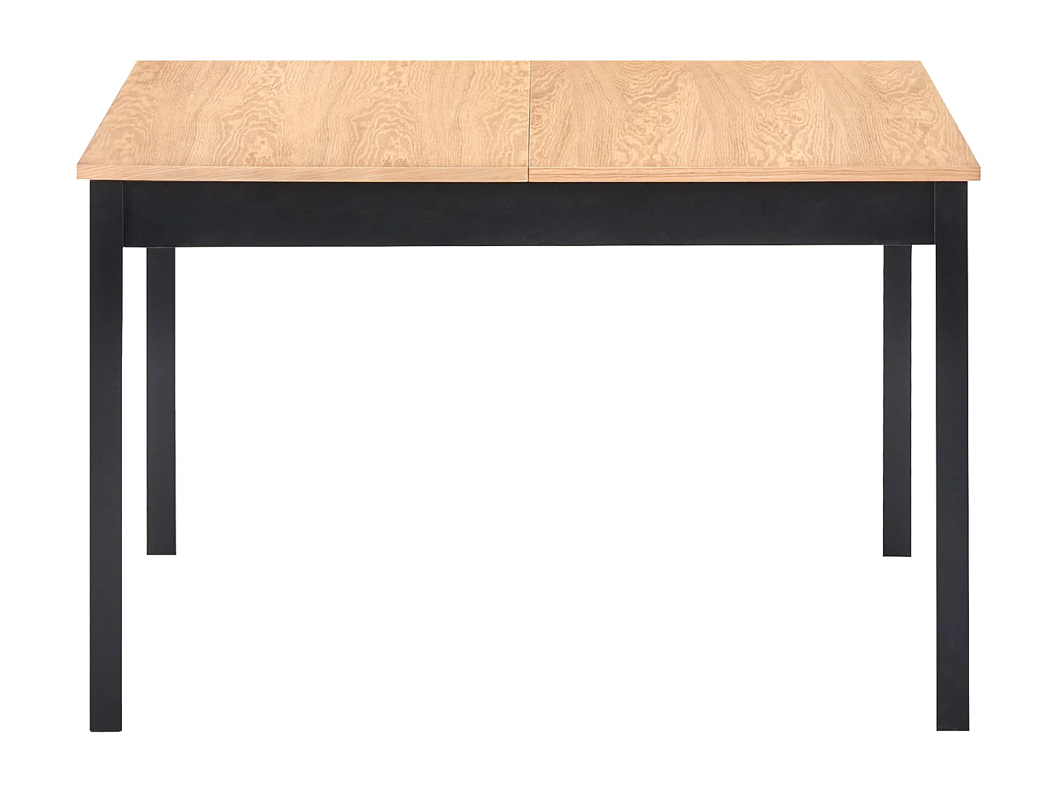 Eettafel uitschuifbaar HOUSTON Bruin/zwart 120/150 cm 80 cm Hout