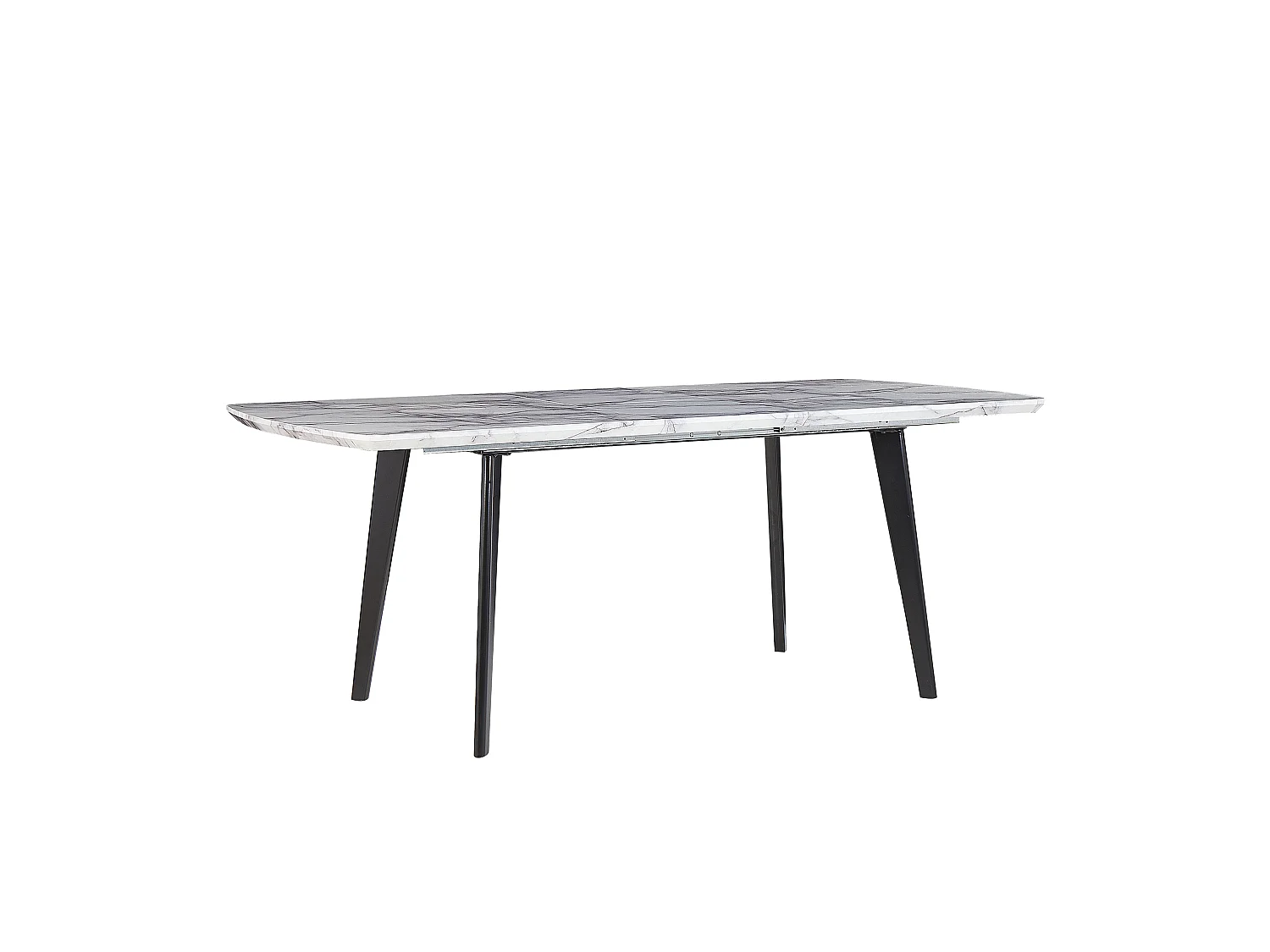 Table de salle à manger extensible MOSBY Marbre gris 160/200 cm 90 cm