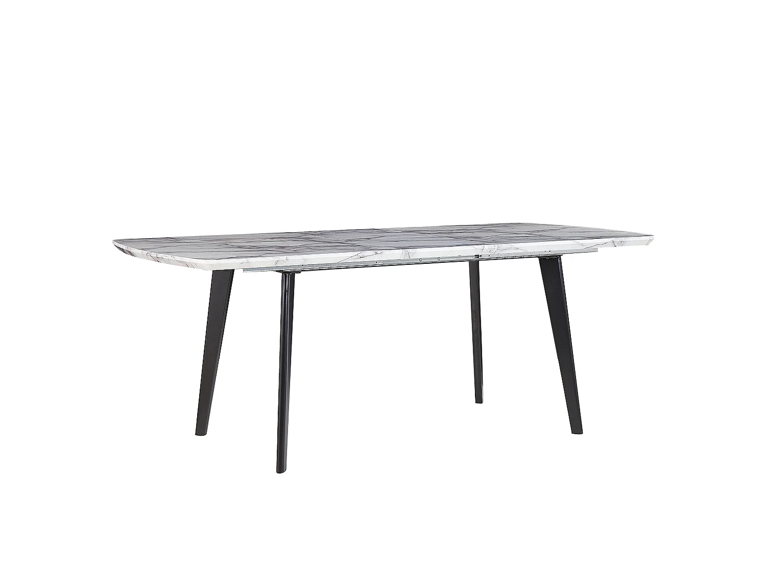 Ausziehbarer Esstisch MOSBY Schwarz / Weiss 160/200 cm 90 cm