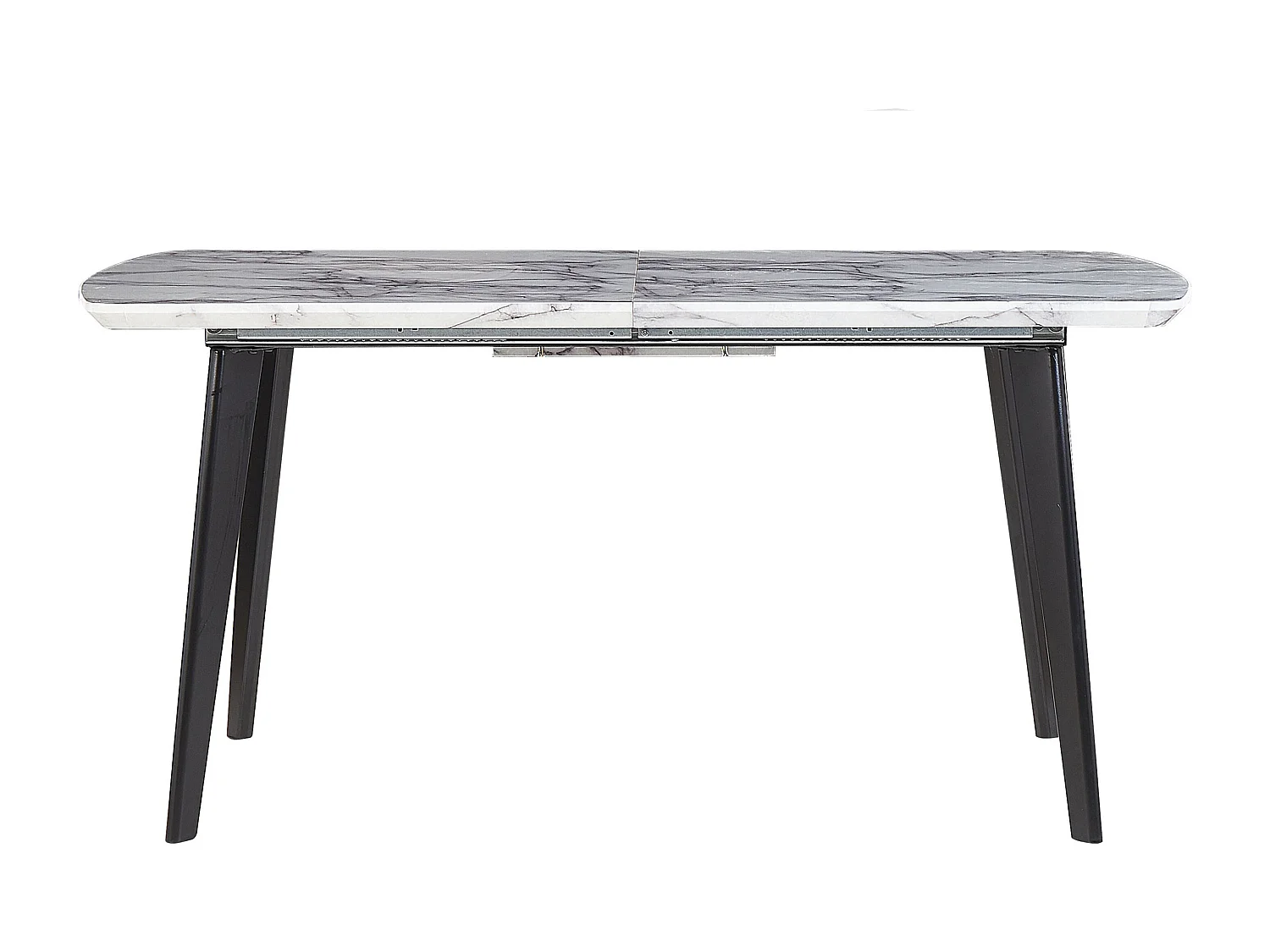 Tavolo da pranzo estensibile MOSBY Nero/ Bianco 160/200 cm 90 cm