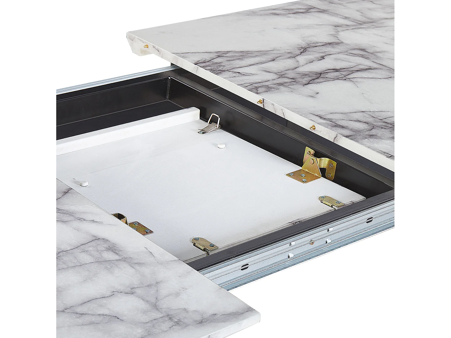 Tavolo da pranzo estensibile MOSBY Nero/ Bianco 160/200 cm 90 cm