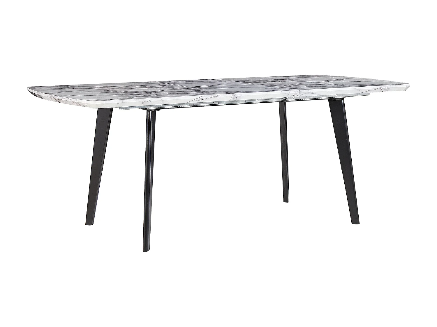 Tavolo da pranzo estensibile MOSBY Nero/ Bianco 160/200 cm 90 cm