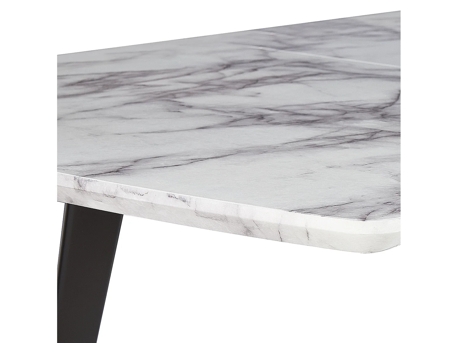 Tavolo da pranzo estensibile MOSBY Nero/ Bianco 160/200 cm 90 cm