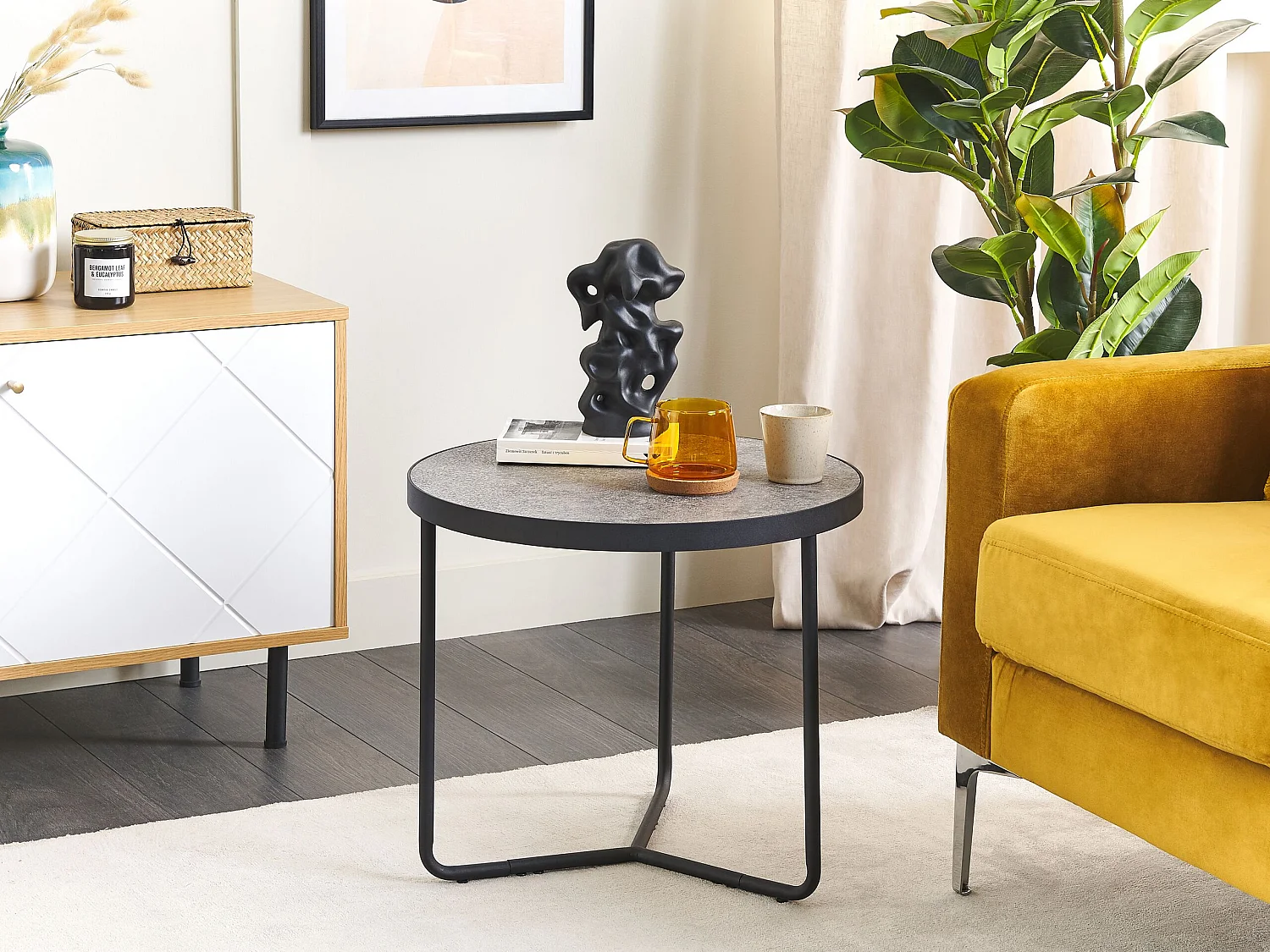 Table d'appoint MELODY Effet béton gris