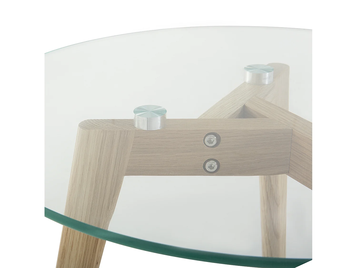 Set van 2 salontafels MISSOURI Glas Transparant