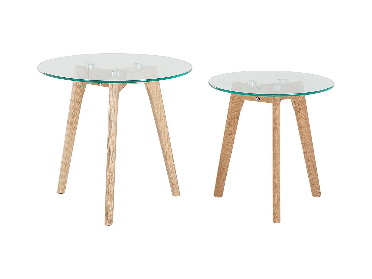 Lot de 2 tables basses MISSOURI Verre Transparent